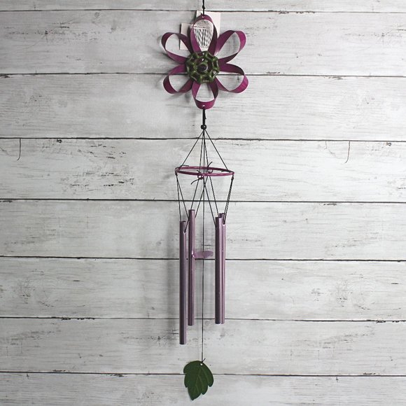 NEW Metal Wind Chime Noise Maker Garden Patio Outdoor Yard Decor Flower - Picture 1 of 8